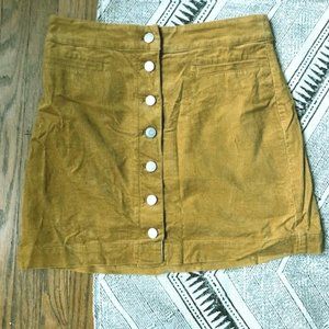 Wildred mustard corduroy skirt